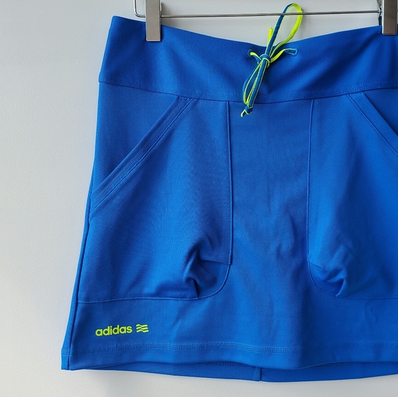 Adidas Neon Blue & yellow Tennis Skirt with shorts - Picture 1 of 8